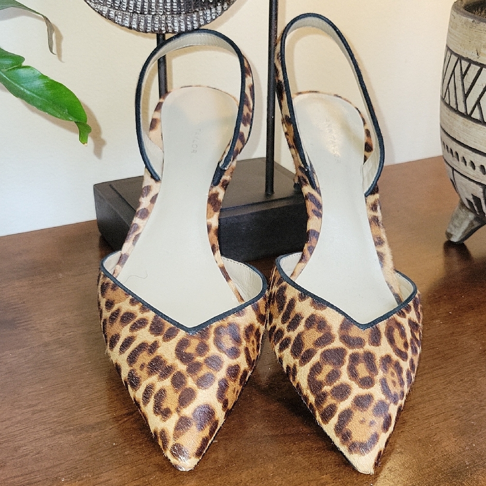 Leopard Print Slingback Heels